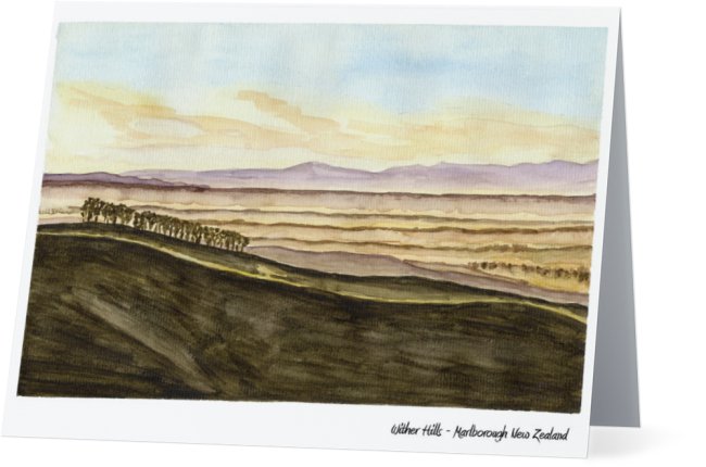 Wither Hills - 14x10cm Greeting Card