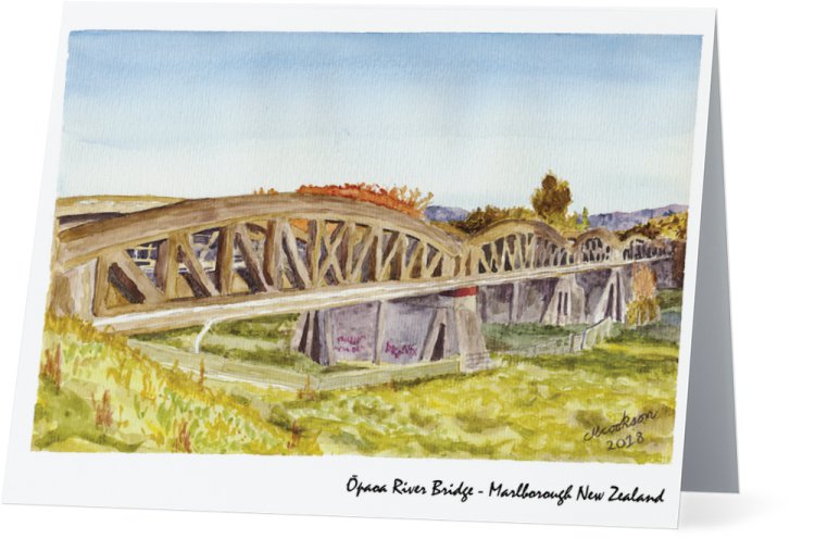 Ōpaoa River Bridge greeting card