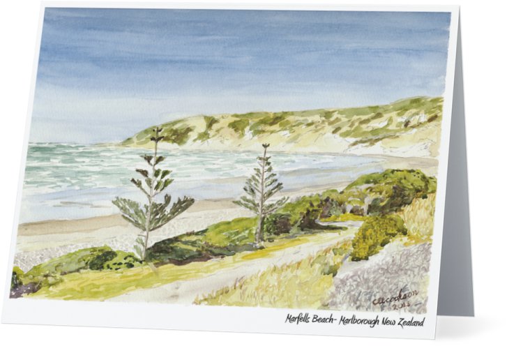 Marfells Beach greeting card